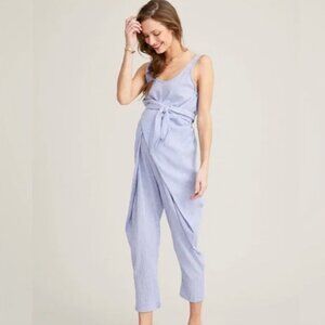 Hatch The Wraparound Lightweight Blue and White Jumpsuit 0